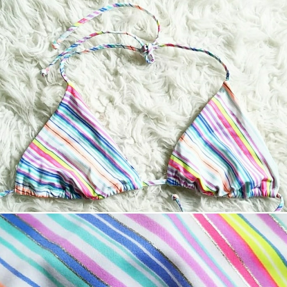 Victoria's Secret Striped Triangle String Bikini